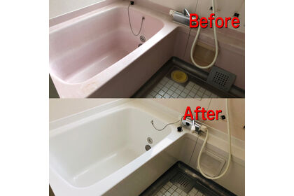 埼玉県上里町　浴室リフォーム　浴槽塗装