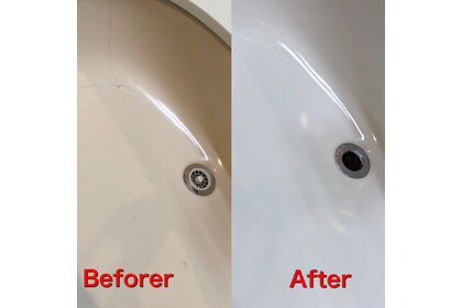 洗面ボウル　ヒビ補修　埼玉県川越市