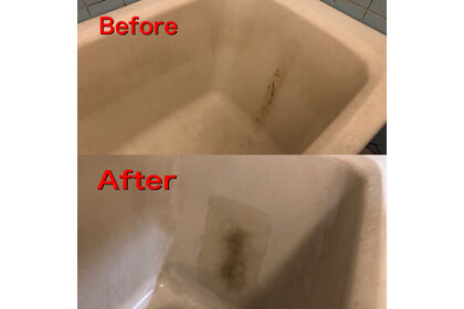 浴槽亀裂補修　東京都杉並区